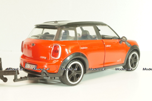 Mini Cooper S Countryman with camper 2010, red/black, 79761, MotorMax 1:24