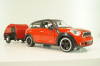 Mini Cooper S Countryman with camper 2010, red/black, 79761, MotorMax 1:24