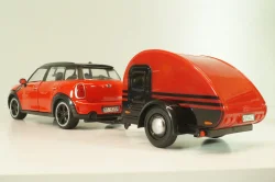 Mini Cooper S Countryman with camper 2010, red/black, 79761, MotorMax 1:24