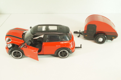 Mini Cooper S Countryman with camper 2010, red/black, 79761, MotorMax 1:24