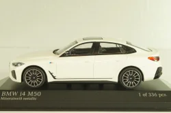 BMW I4 M50 Gran Coupe xDrive (G26) 2022, white metallic, 410024000, Minichamps 1:43