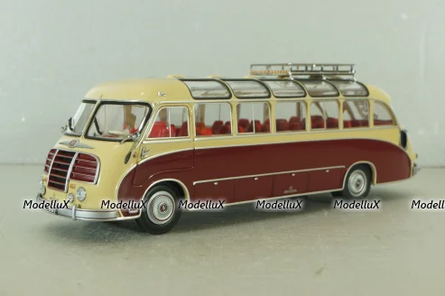 Setra S 8 bus 1953, red/beige, 439030080, Minichamps 1:43