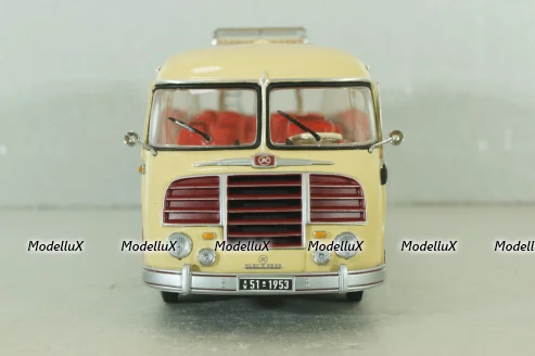 Setra S 8 bus 1953, red/beige, 439030080, Minichamps 1:43
