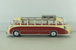 Setra S 8 bus 1953, red/beige, 439030080, Minichamps 1:43