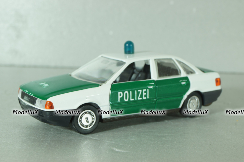Audi 80 Polizei (B4) 1991, white/green, 1039, Schabak 1:43