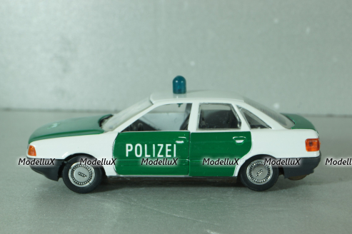 Audi 80 Polizei (B4) 1991, white/green, 1039, Schabak 1:43