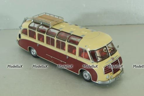 Setra S 8 bus 1953, red/beige, 439030080, Minichamps 1:43