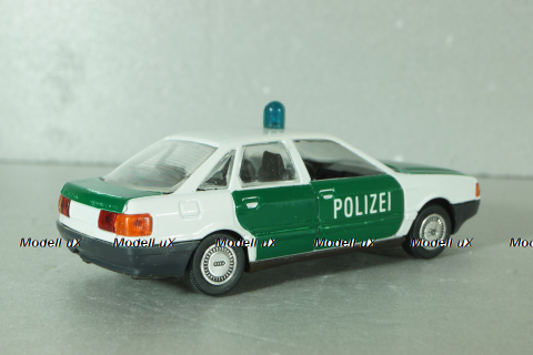 Audi 80 Polizei (B4) 1991, white/green, 1039, Schabak 1:43