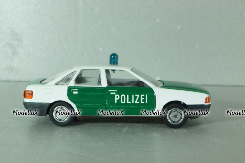Audi 80 Polizei (B4) 1991, white/green, 1039, Schabak 1:43
