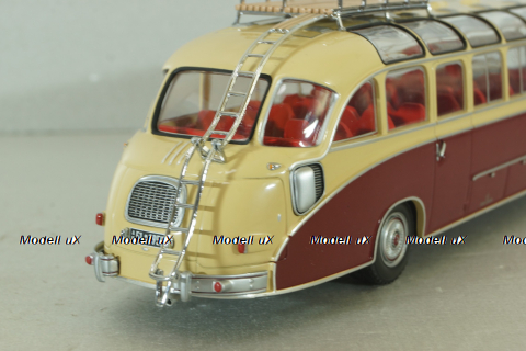 Setra S 8 bus 1953, red/beige, 439030080, Minichamps 1:43