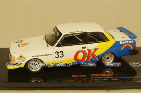 VOLVO 240 N.33 ETCC ZOLDER 1985 ANDERSSON/LINDEN, GTM153LQ, IXO 1:43