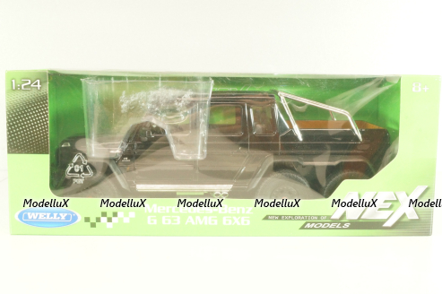 Mercedes G63 AMG 6x6 black, 24061W, Welly 1:24