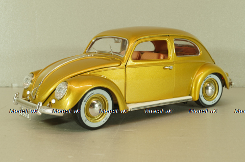 Volkswagen Beetle 1955 1000000th, gold, Burago 1:18
