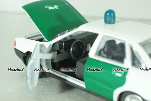 Audi 80 Polizei (B4) 1991, white/green, 1039, Schabak 1:43