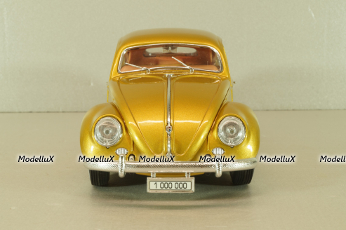 Volkswagen Beetle 1955 1000000th, gold, Burago 1:18