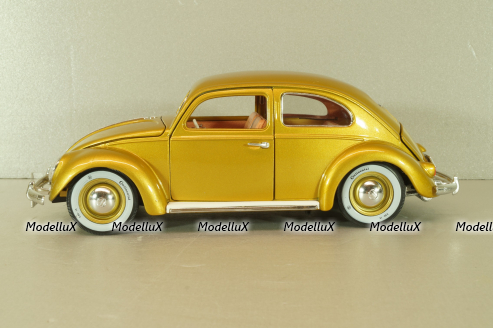 Volkswagen Beetle 1955 1000000th, gold, Burago 1:18