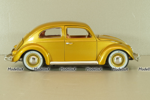 Volkswagen Beetle 1955 1000000th, gold, Burago 1:18