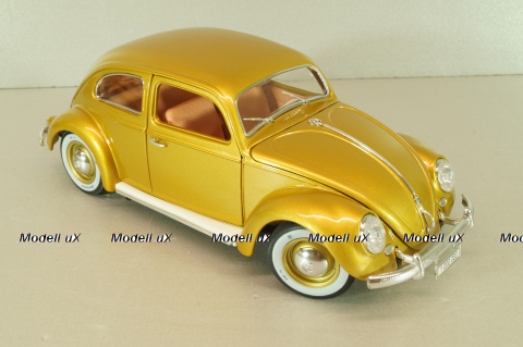 Volkswagen Beetle 1955 1000000th, gold, Burago 1:18