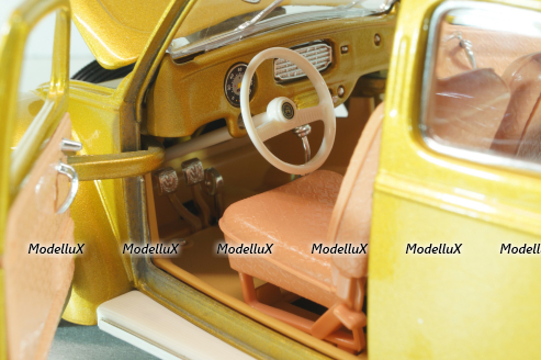 Volkswagen Beetle 1955 1000000th, gold, Burago 1:18