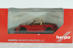 Porsche 911 Turbo S Cabrio 2015, Red, 711482, Herpa 1:43