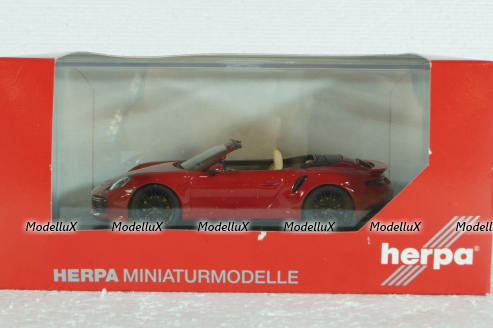 Porsche 911 Turbo S Cabrio 2015, Red, 711482, Herpa 1:43