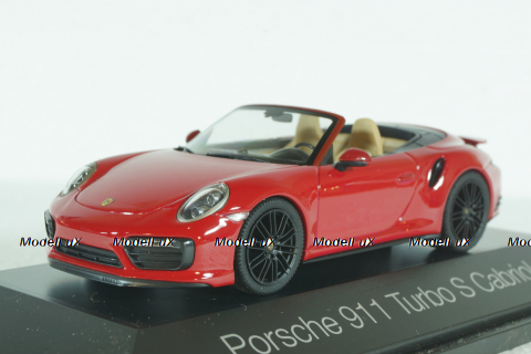 Porsche 911 Turbo S Cabrio 2015, Red, 711482, Herpa 1:43