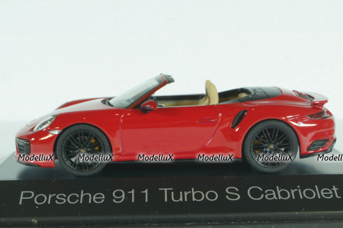 Porsche 911 Turbo S Cabrio 2015, Red, 711482, Herpa 1:43