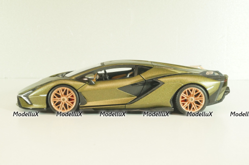 Lamborghini Sian FKP 37, matt olivee, Burago 1:24