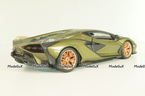 Lamborghini Sian FKP 37, matt olivee, Burago 1:24