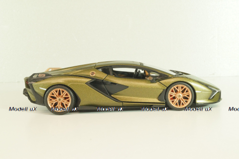 Lamborghini Sian FKP 37, matt olivee, Burago 1:24