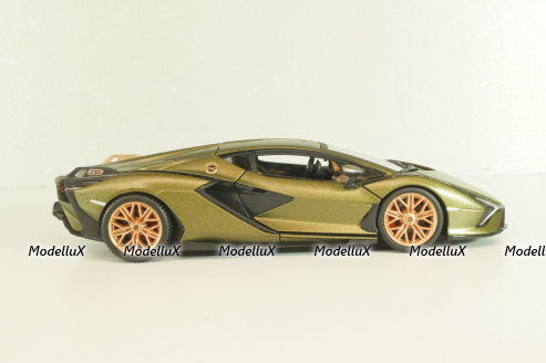 Lamborghini Sian FKP 37, matt olivee, Burago 1:24