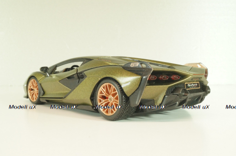 Lamborghini Sian FKP 37, matt olivee, Burago 1:24