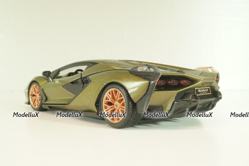 Lamborghini Sian FKP 37, matt olivee, Burago 1:24