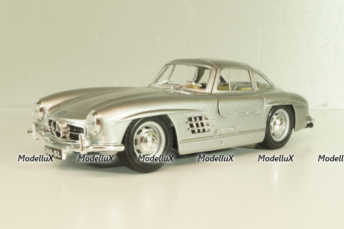 Mercedes 300 SL (W198) 1955, silver, 18-22023, Burago 1:24