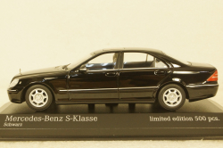Mercedes S-Klasse W220 1998 black, 943036203, Minichamps 1:43