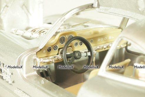 Mercedes 300 SL (W198) 1955, silver, 18-22023, Burago 1:24