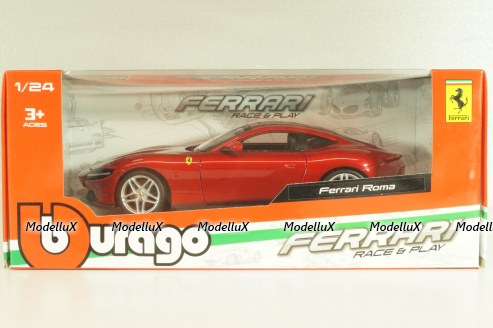 Ferrari Rome 2020, metallic red,  Burago, 1:24