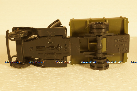 ГАЗ-АА, черный/хаки,з-д Двигатель 1:43