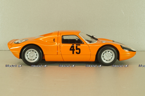 Porsche 904 GTS Racing #45, 1000 km Nueburgring 1964, Pon/Koch, orange, 180646745, Minichamps 1:18