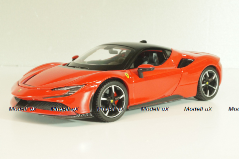 Ferrari SF90 Stradale 2019, red/black, 18-26028, Burago 1:24