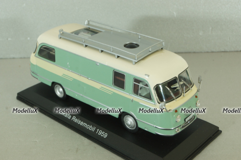 Mikafa ReiseMobil camper van  1959, white, HPC013, Hachette Passion Camping-Cars #13 1:43