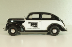 Ford Sedan Police Oklahoma, Highway Patrol, 1940, black/white, 67535, Liberty Classics 1:24
