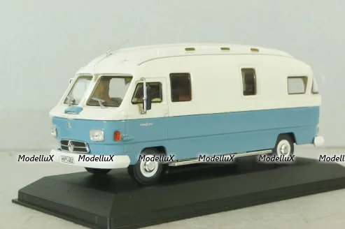 Hanomag-Henschel Orion 1 camper van  1973, white/blue, HPC010, Hachette Passion Camping-Cars #10 1:43