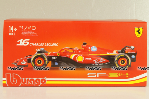 Ferrari SF-24 #16 C.Leclerc 2024, Formula 1, F1, 18-36843L, Burago 1:43