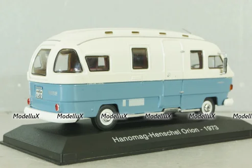 Hanomag-Henschel Orion 1 camper van  1973, white/blue, HPC010, Hachette Passion Camping-Cars #10 1:43