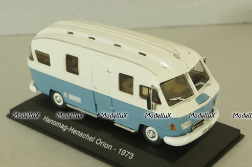 Hanomag-Henschel Orion 1 camper van  1973, white/blue, HPC010, Hachette Passion Camping-Cars #10 1:43