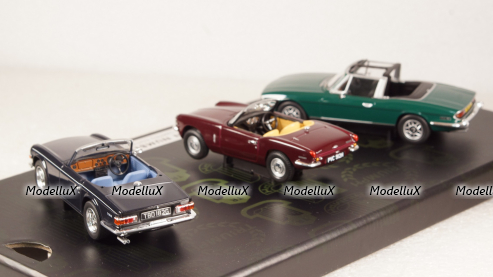 Triumph 3rd-Set: sport Triumph Collection, RHD, each 1x Spitfire, TR6 and stay, Vanguards 1:43