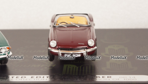 Triumph 3rd-Set: sport Triumph Collection, RHD, each 1x Spitfire, TR6 and stay, Vanguards 1:43