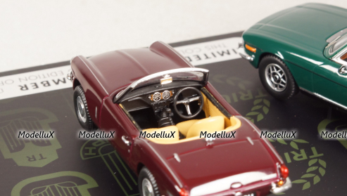 Triumph 3rd-Set: sport Triumph Collection, RHD, each 1x Spitfire, TR6 and stay, Vanguards 1:43