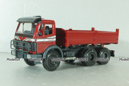 Mercedes-Benz 2635 dump truck "Bastark", red, Nr.315, NZG 1:43